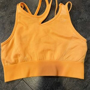 Orange Gymshark sports bra